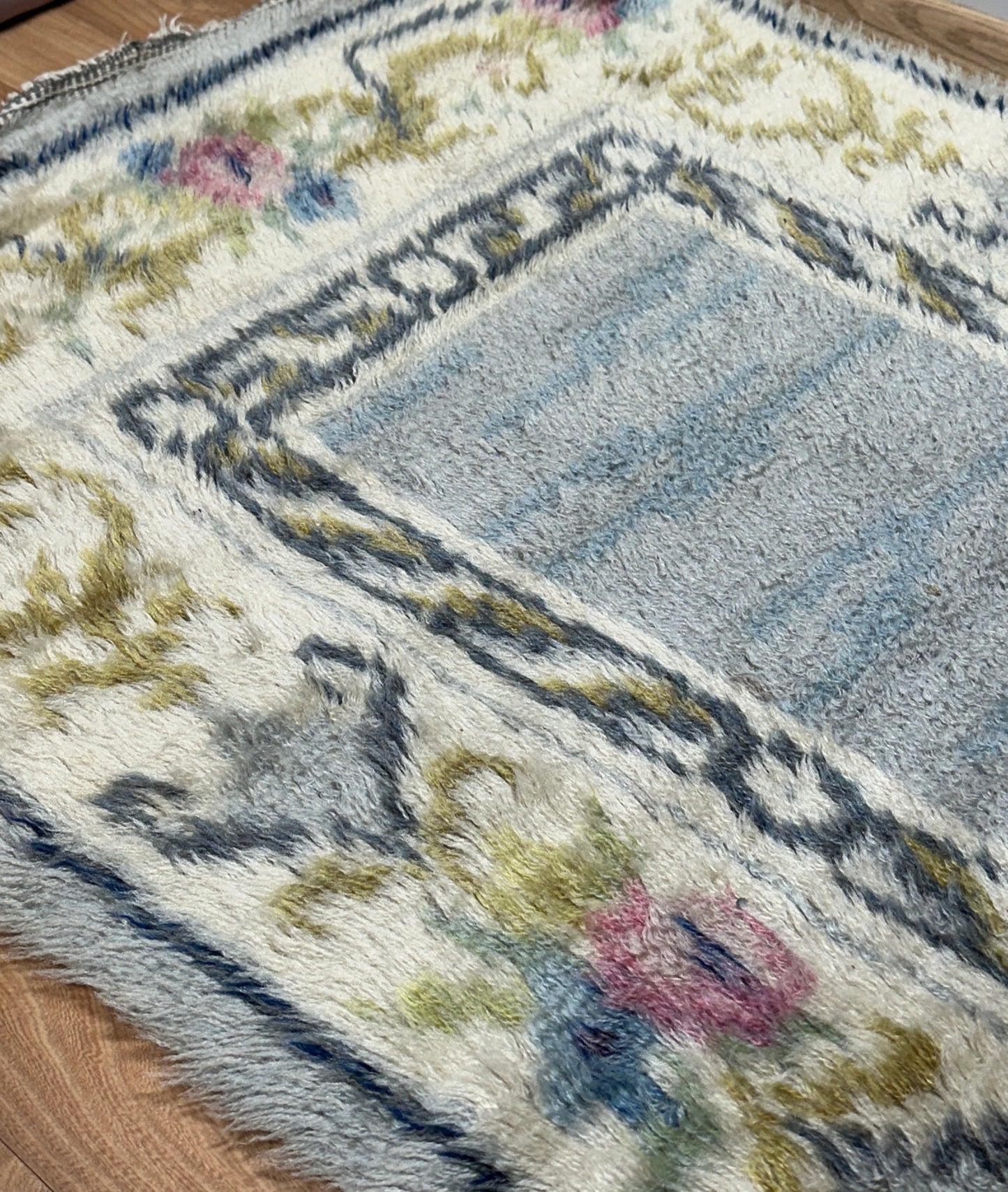 Floral Vintage Rya Rug | 3'0 x 4’11