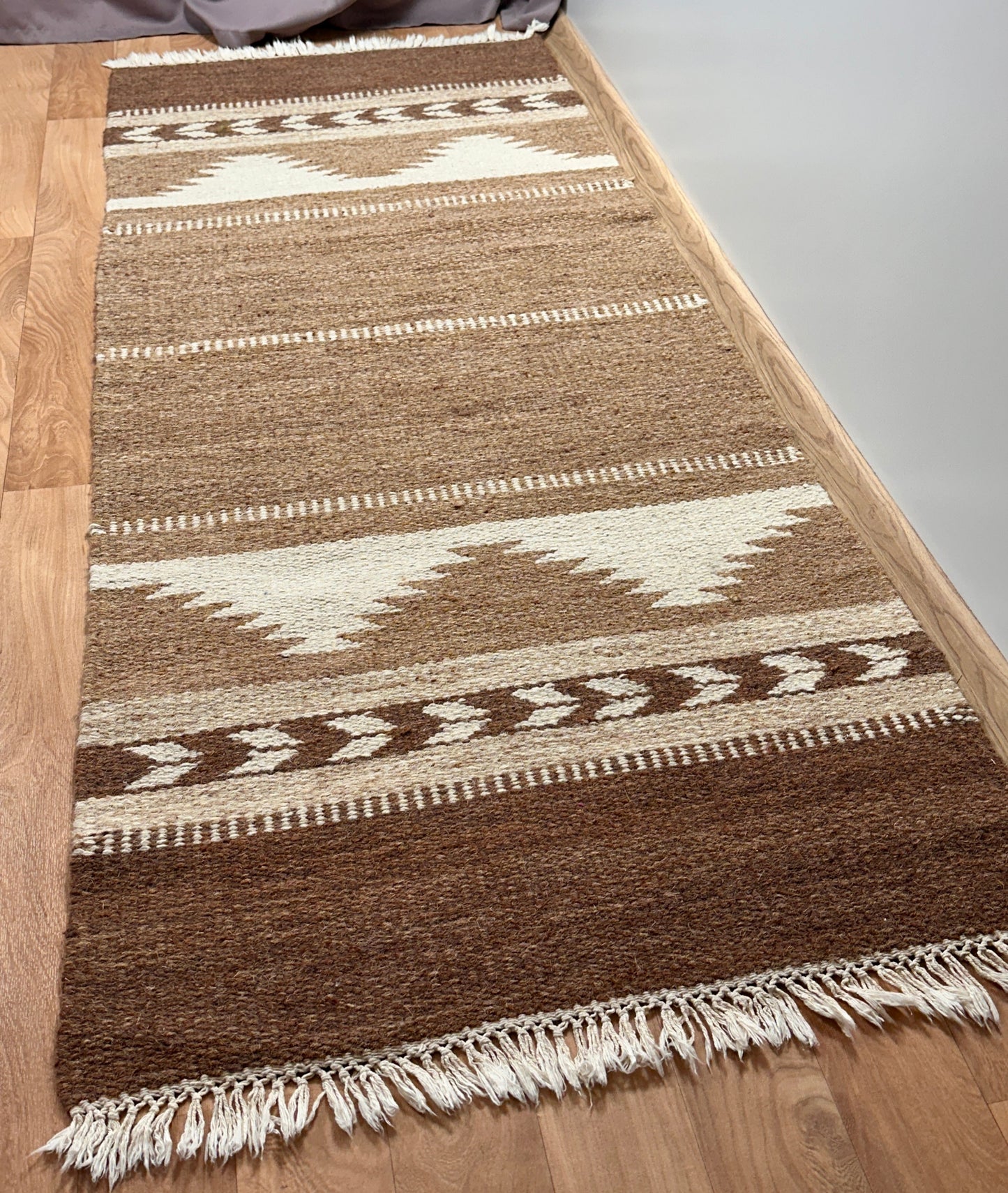 Vintage Killim's flat-weave Rug in Beige & Brown Velour Haven