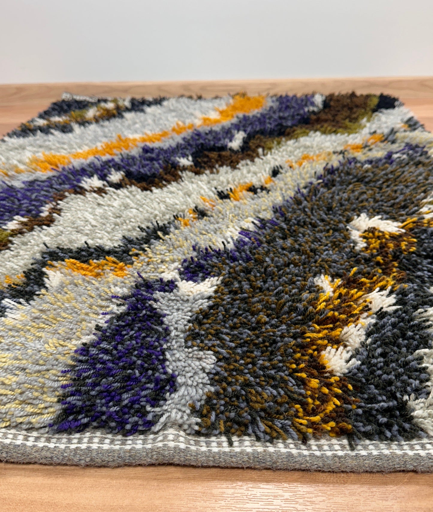Abstract Vintage Rya Rug | 2'7 x 3'6 Velour Haven