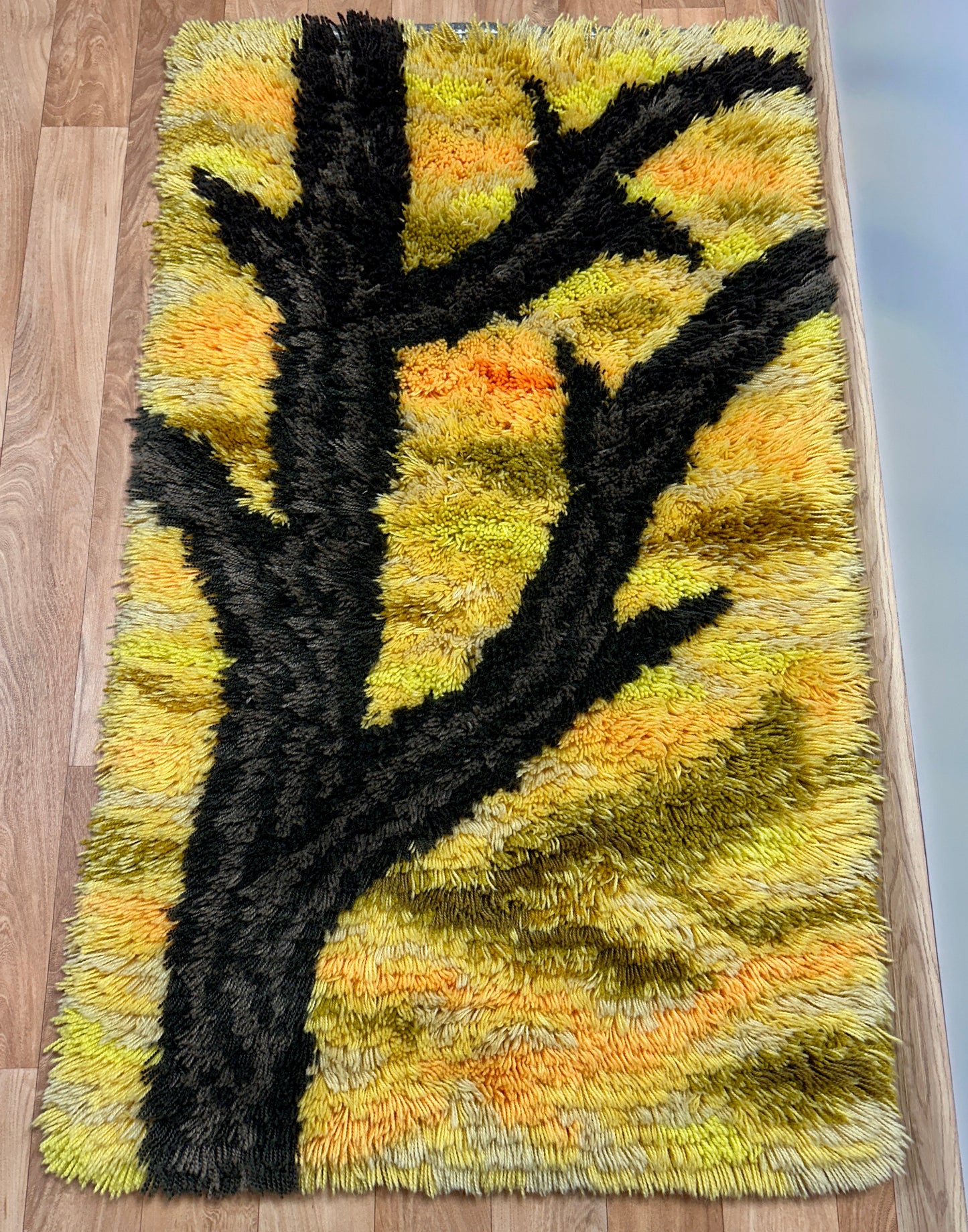 Mid-century Swedish Rya Rug | 2’5 x 4’0 Velour Haven