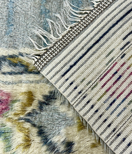Floral Vintage Rya Rug | 3'0 x 4’11