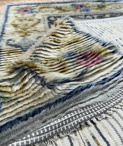 Floral Vintage Rya Rug | 3'0 x 4’11