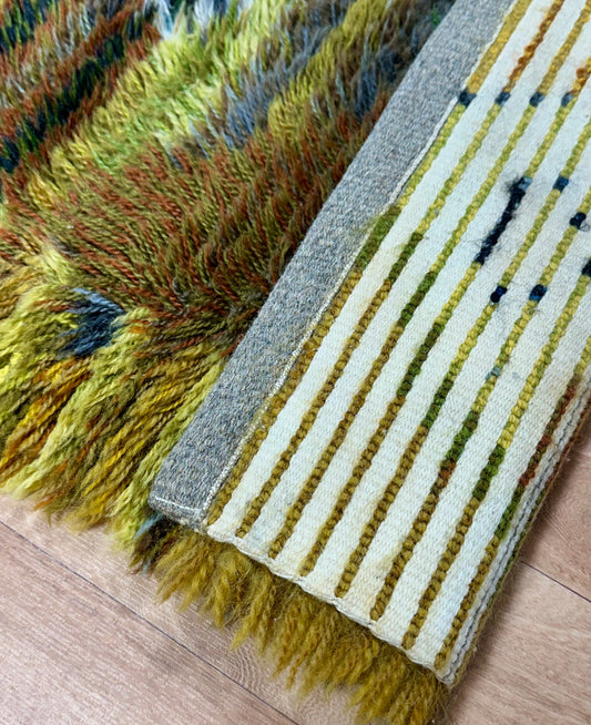 Abstract Scandinavian Rya Rug | 1’11 x 3’1 Velour Haven
