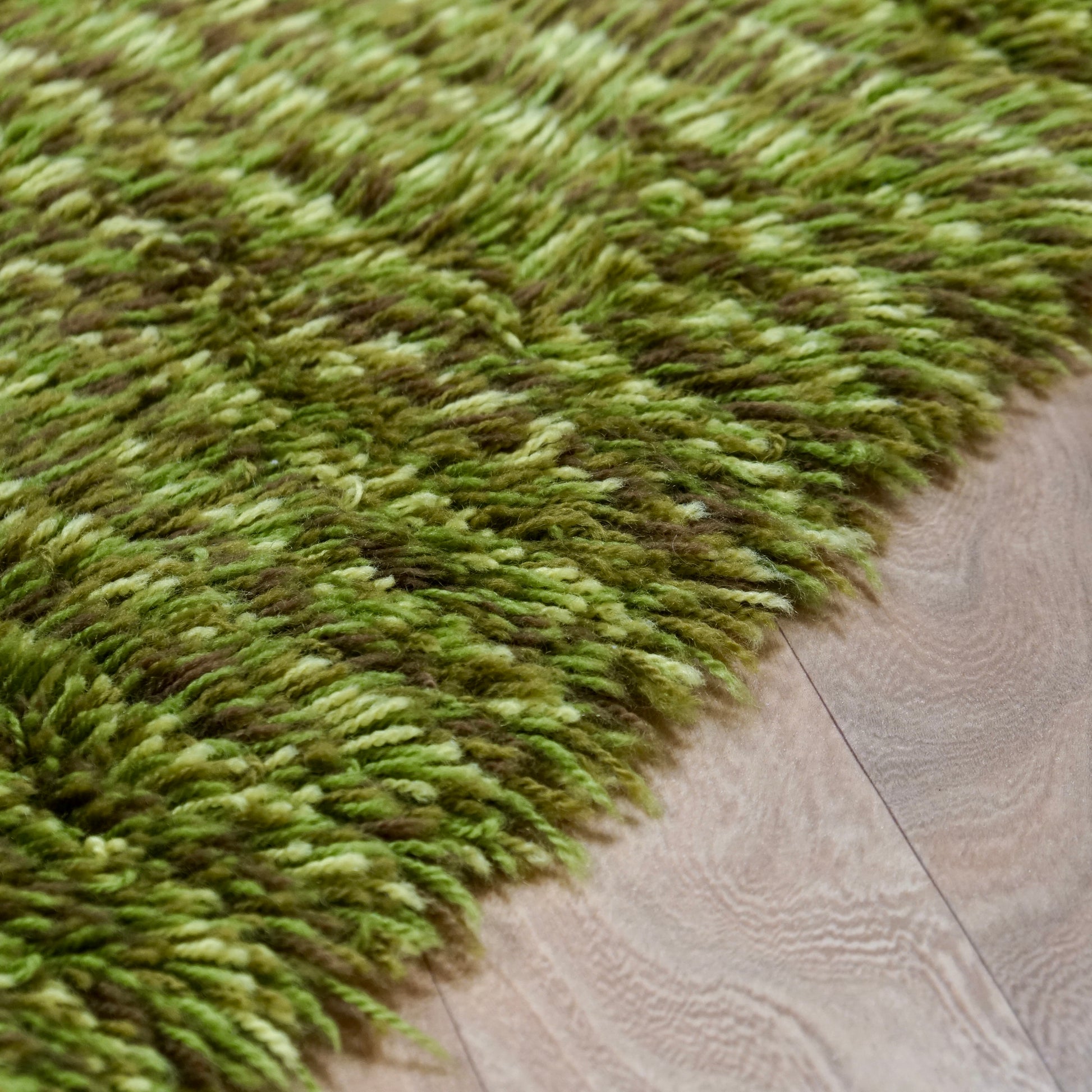 Green Vintage Rya Rug | 2’2 x 3’11 Velour Haven