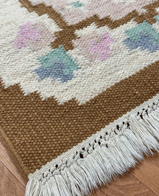 Swedish Flat-Weave Rolläkan Rug Velour Haven