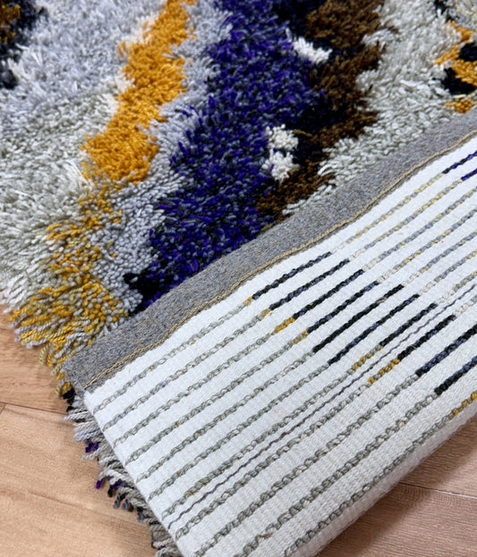 Abstract Vintage Rya Rug | 2'7 x 3'6 Velour Haven