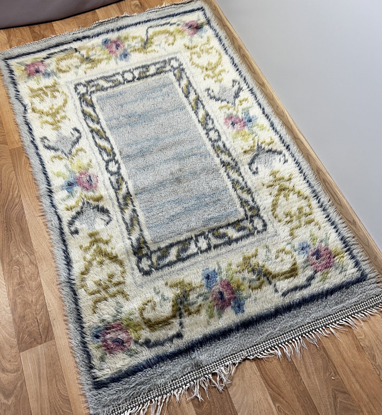 Floral Vintage Rya Rug | 3'0 x 4’11