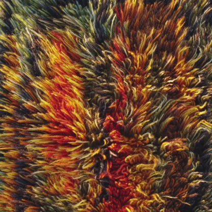 Abstract Vintage Rya Rug | 1’10 x 3’3