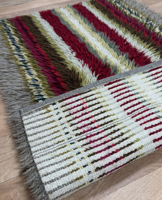 Vintage Swedish Rya Rug | 2'1 x 3'1 Velour Haven